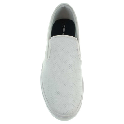 detail Lacoste Gazon Sport pánské mokasiny bílé