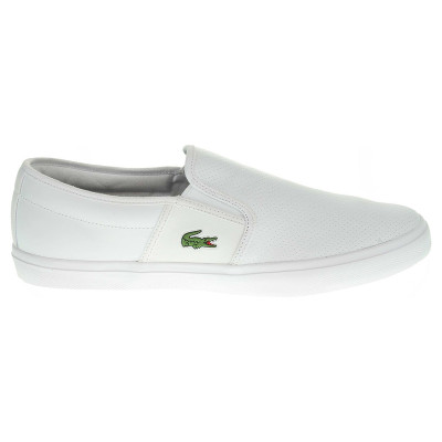 detail Lacoste Gazon Sport pánské mokasiny bílé