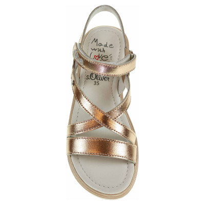 detail Dívčí sandály s.Oliver 5-48223-32 rose gold met