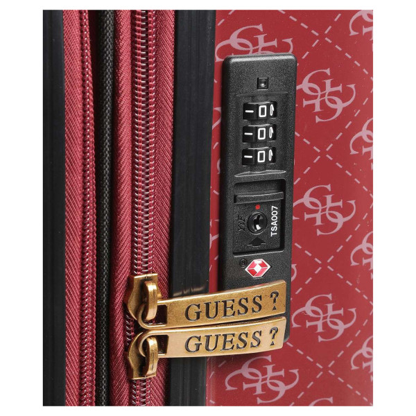 detail Guess cestovní kufr TWH83899830 Deep Red