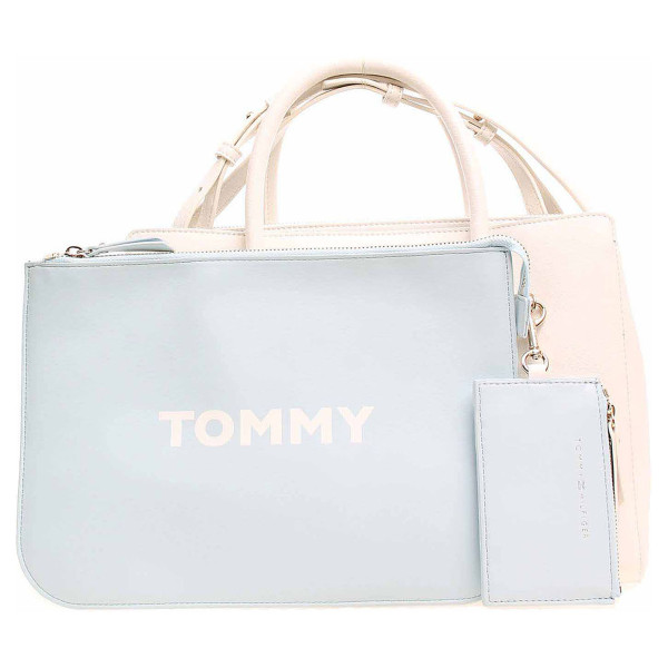 detail Tommy Hilfiger dámská kabelka AW0AW06487 104 bright white-tommy navy