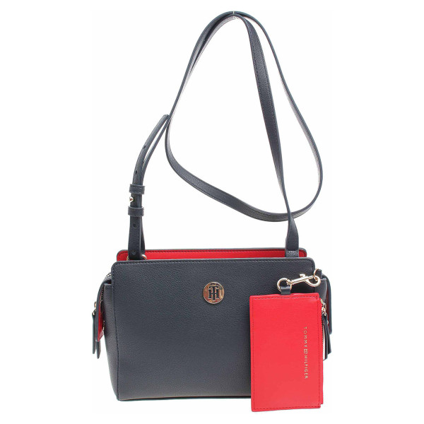 detail Tommy Hilfiger dámská kabelka AW0AW06614 413 tommy navy-tommy red