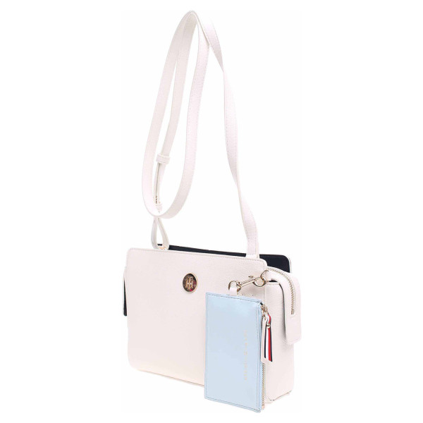 detail Tommy Hilfiger dámská kabelka AW0AW06614 104 bright white-tommy navy