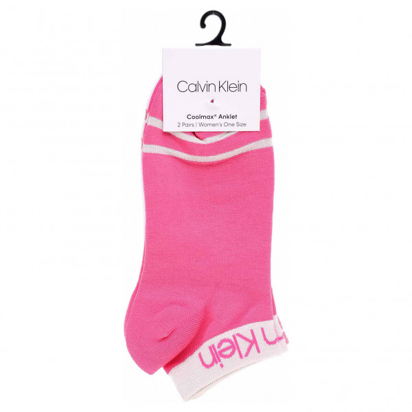 detail Calvin Klein dámské ponožky 100001800 003 pink combo One Size