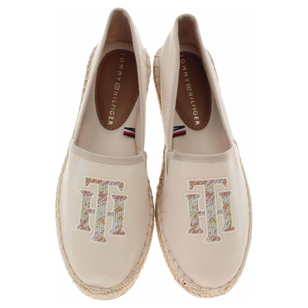 detail Tommy Hilfiger dámské espadrillos FW0FW06158 ACI classic beige