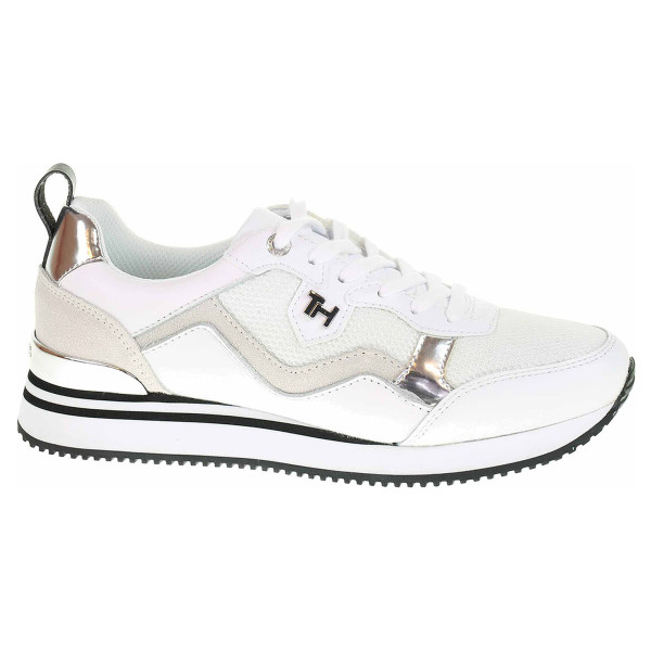 detail Dámské polobotky Tommy Hilfiger FW0FW05010 0K8 white-silver