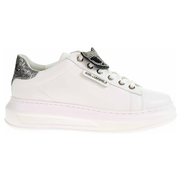 detail Dámská obuv Karl Lagerfeld KL62576 01S white lthr w-silver