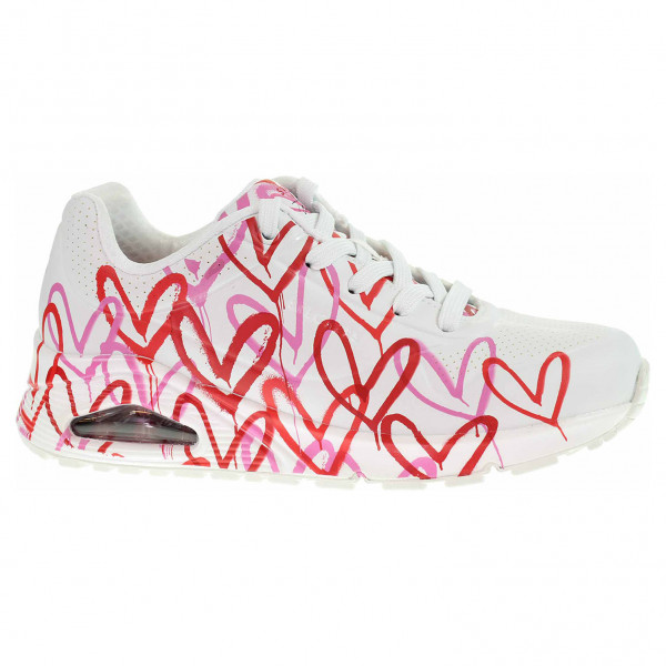 detail Skechers Uno - Spread The Love white-red-pink