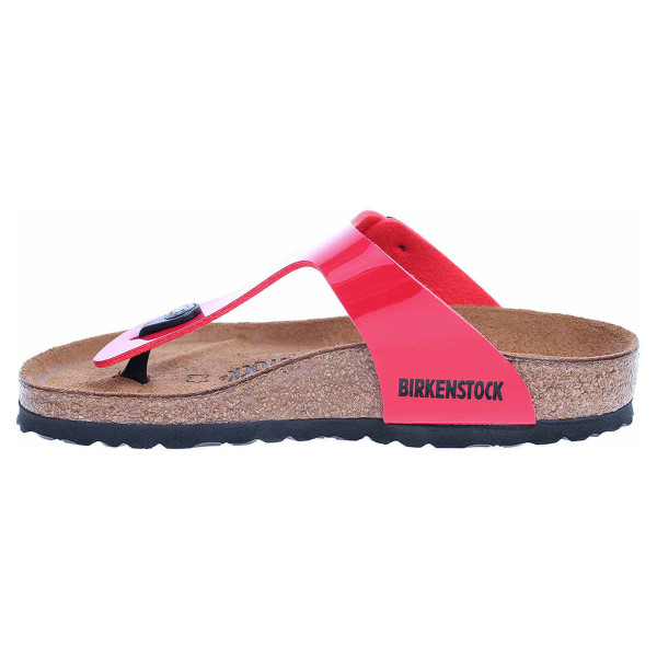 detail Dámské pantofle Birkenstock Gizeh 743191 tango red lack