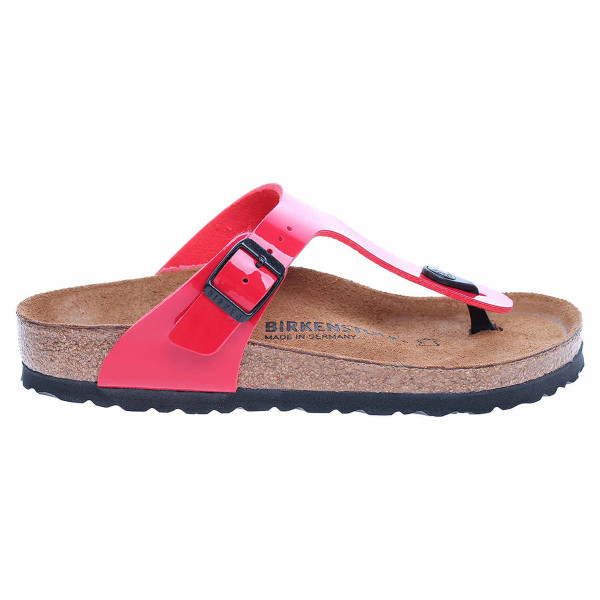 detail Dámské pantofle Birkenstock Gizeh 743191 tango red lack