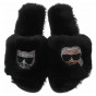 náhled Dámské domácí pantofle Karl Lagerfeld KL49113 WF0 Black Synth Fur