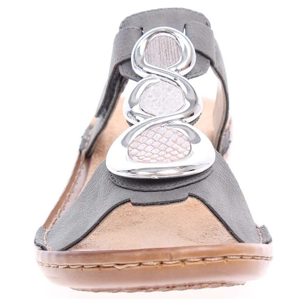 detail Rieker dámské pantofle 608A2-40 šedé