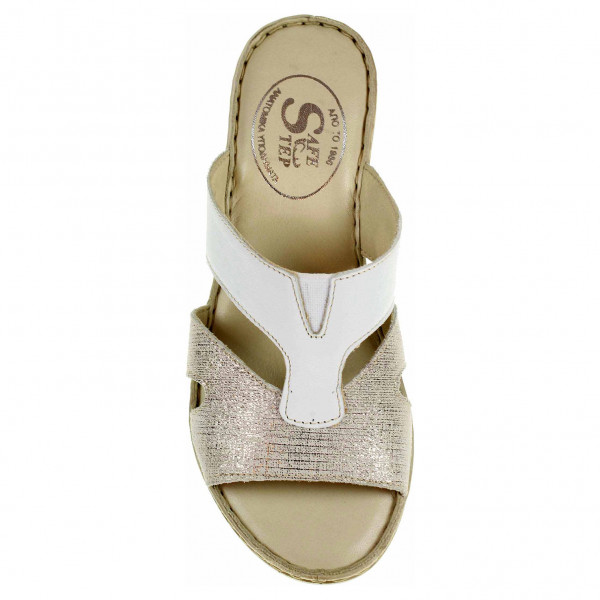 detail Dámské pantofle Safe Step 68724 white shiny-white