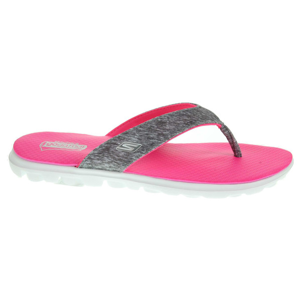 detail Skechers Go Flow gray-hot pink