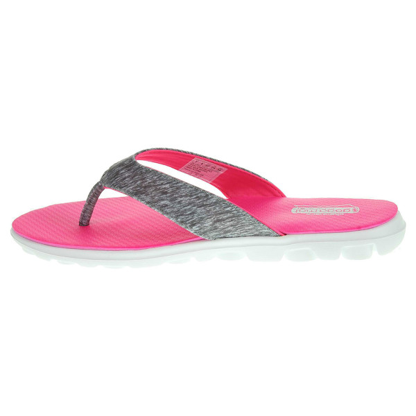 detail Skechers Go Flow gray-hot pink