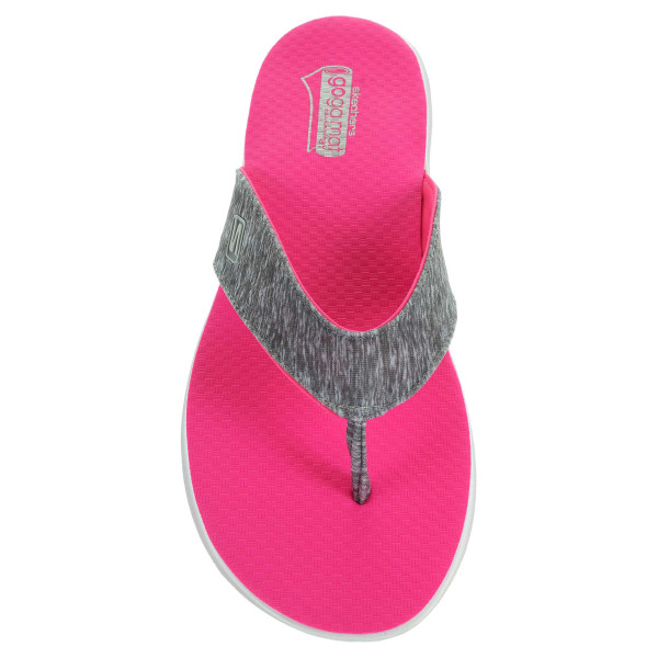 detail Skechers Go Flow gray-hot pink