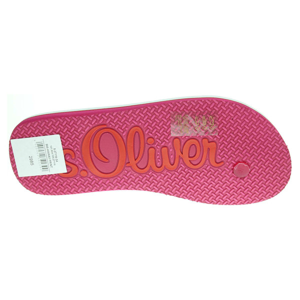 detail s.Oliver dámské plážové pantofle 5-27116-34 růžové