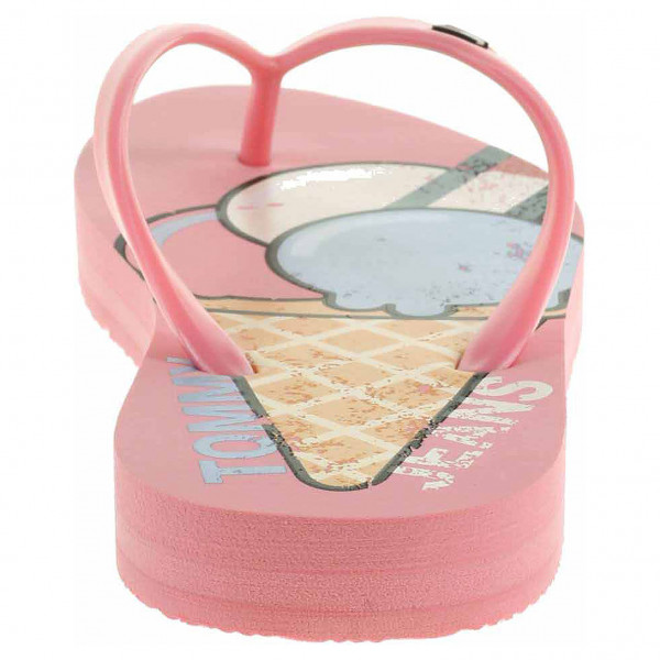 detail Dámské plážové pantofle Tommy Hyilfiger EN0EN00467 669 geranium pink