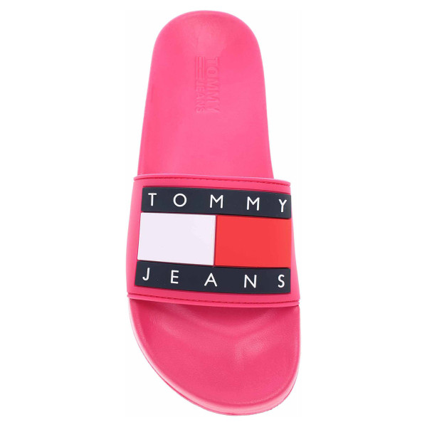 detail Dámské plážové pantofle Tommy Hilfiger EN0EN00474 XIF blush red