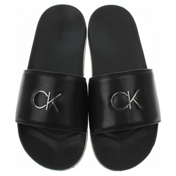 detail Dámské plážové pantofle Calvin Klein HW0HW01509 Ck Black
