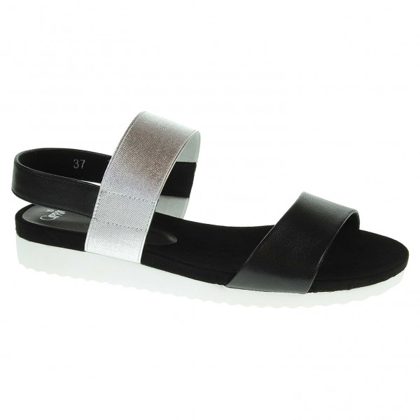detail Caprice dámské sandály 9-28603-26 černá-stříbrná