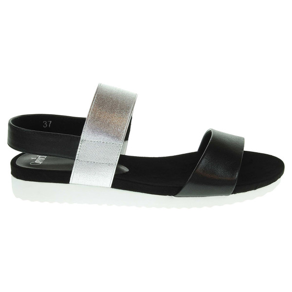 detail Caprice dámské sandály 9-28603-26 černá-stříbrná