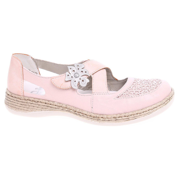 detail Rieker dámské sandály 464H0-31 růžové