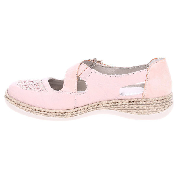 detail Rieker dámské sandály 464H0-31 růžové