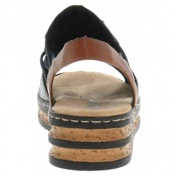 detail Dámské sandály Rieker 62962-14 blau kombi