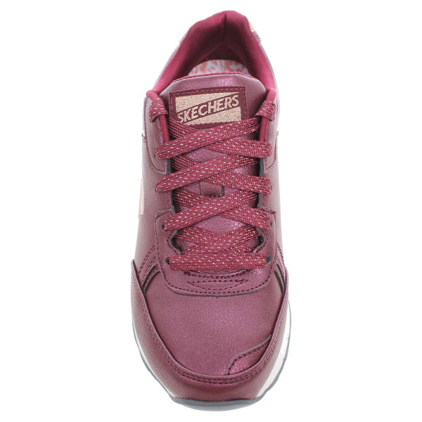 detail Skechers Shimmers burgundy