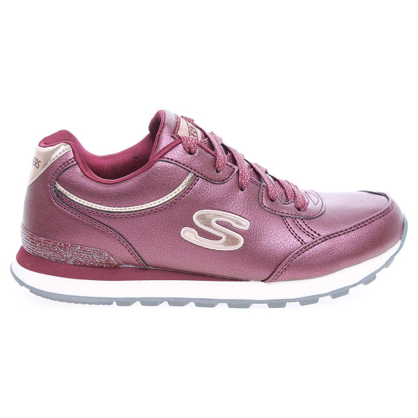 detail Skechers Shimmers burgundy