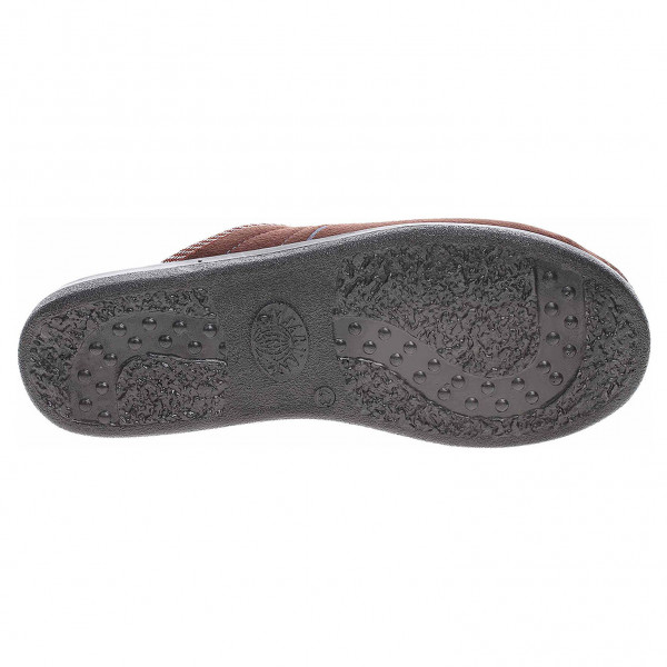 detail Pánské domácí pantofle Rogallo 6072-010 hnědá