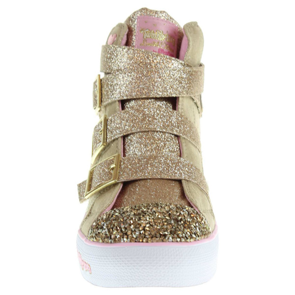 detail Skechers Crisscross Craze gold-pink