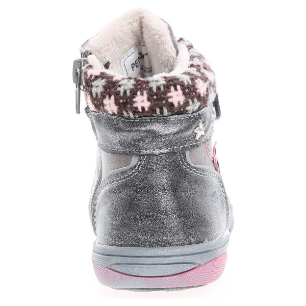 detail Dívčí kotníková obuv Peddy PV-636-32-06 šedá-růžová
