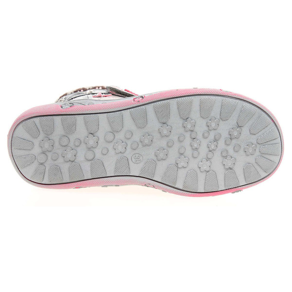 detail Dívčí kotníková obuv Peddy PV-636-32-06 šedá-růžová