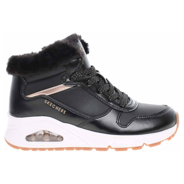 detail Skechers Uno - Cozy on Air black-rose gold