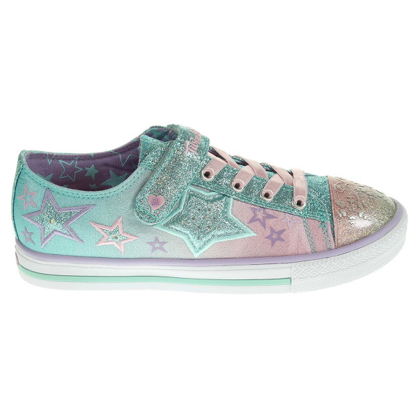 detail Skechers Enchanters lt.blue-pink