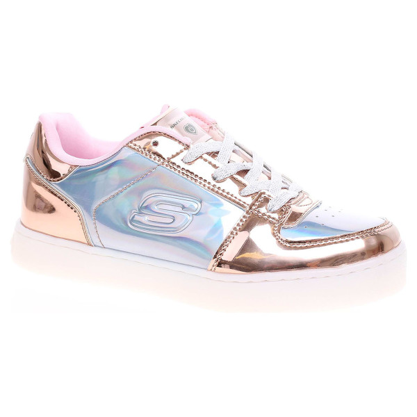 detail Skechers S Lights-Energy Light-Shiny Sneaks rose gold