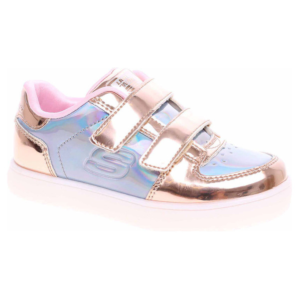 detail Skechers S Lights-Energy Lights - Lil Metallics rose gold