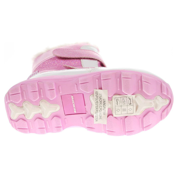 detail Skechers Snow Bound white-pink