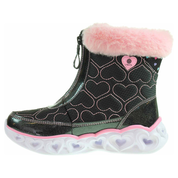 detail Skechers S Lights-Heart Lights - Happy Hearted black-pink