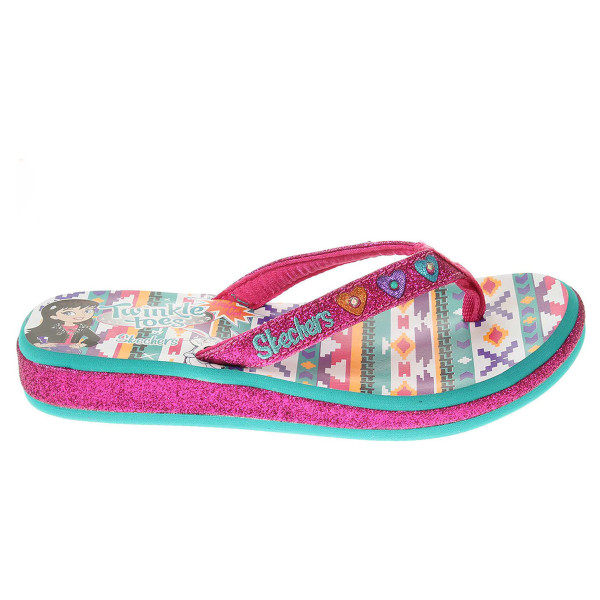 detail Skechers Summerglow h.pink-aqua