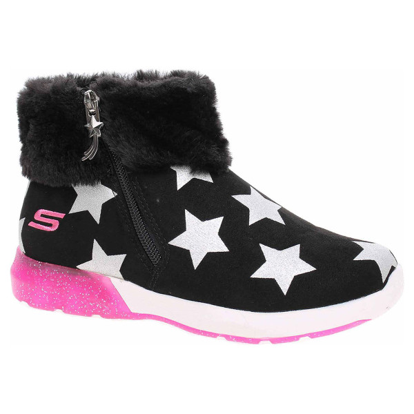 detail Skechers S Lights-Shimmer Lights - Star Gems black-hot pink