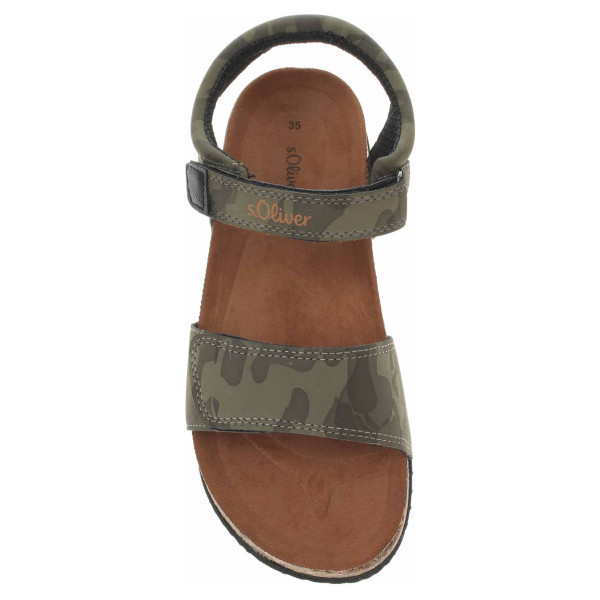detail Chlapecké sandály s.Oliver 5-38400-28 khaki comb