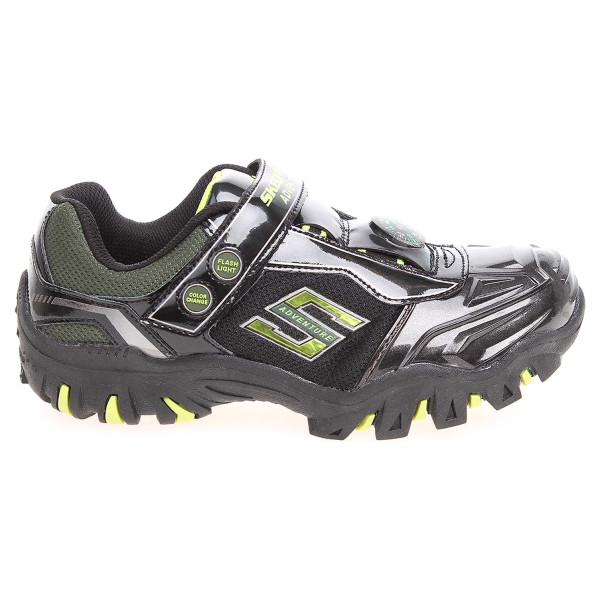 detail Skechers Adventurer black-lime