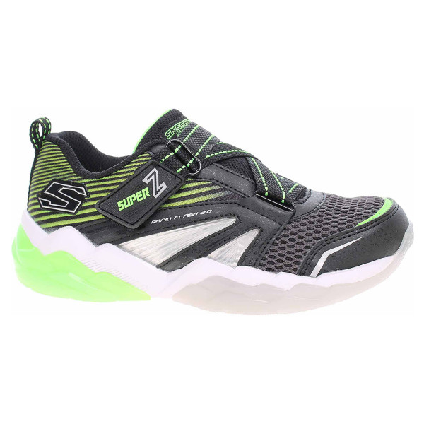 detail Skechers S Lights-Rapid Flash 2.0 - Soluxe black-lime