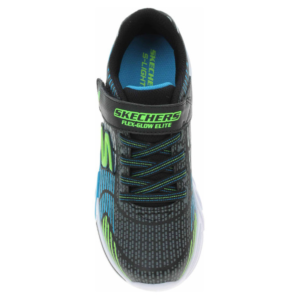 detail Skechers S Lights - Flex-Glow Elite black-blue-lime